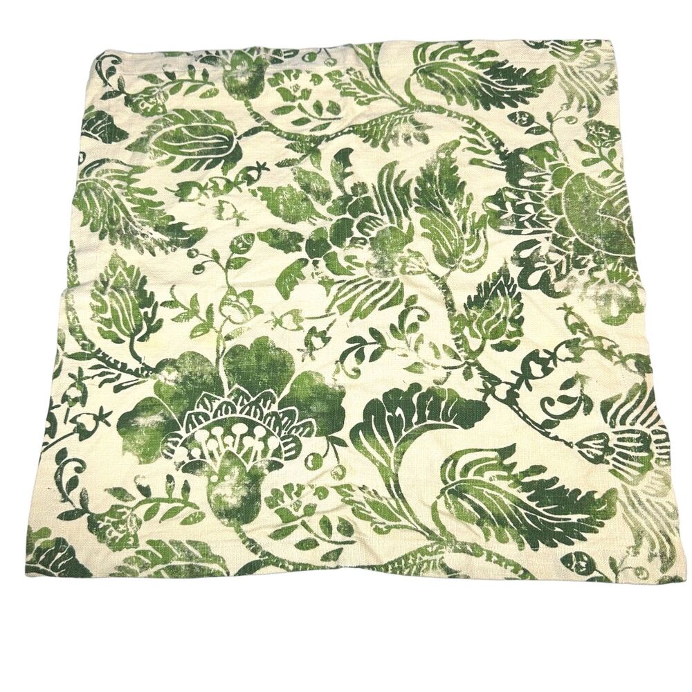 Split P Cream Green Boho Floral Square Placemats Set of 4
